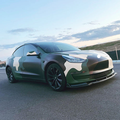 (Patented ABS) For 17-23 Tesla Model 3 Front Bumper Lip Splitter