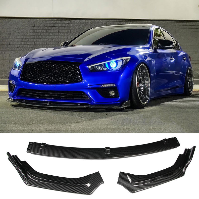 (Patented ABS) For 18-24 Infiniti Q50 Base Luxe Front Bumper Lip