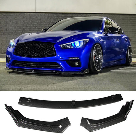 (Patented ABS) For 18-24 Infiniti Q50 Base Luxe Front Bumper Lip