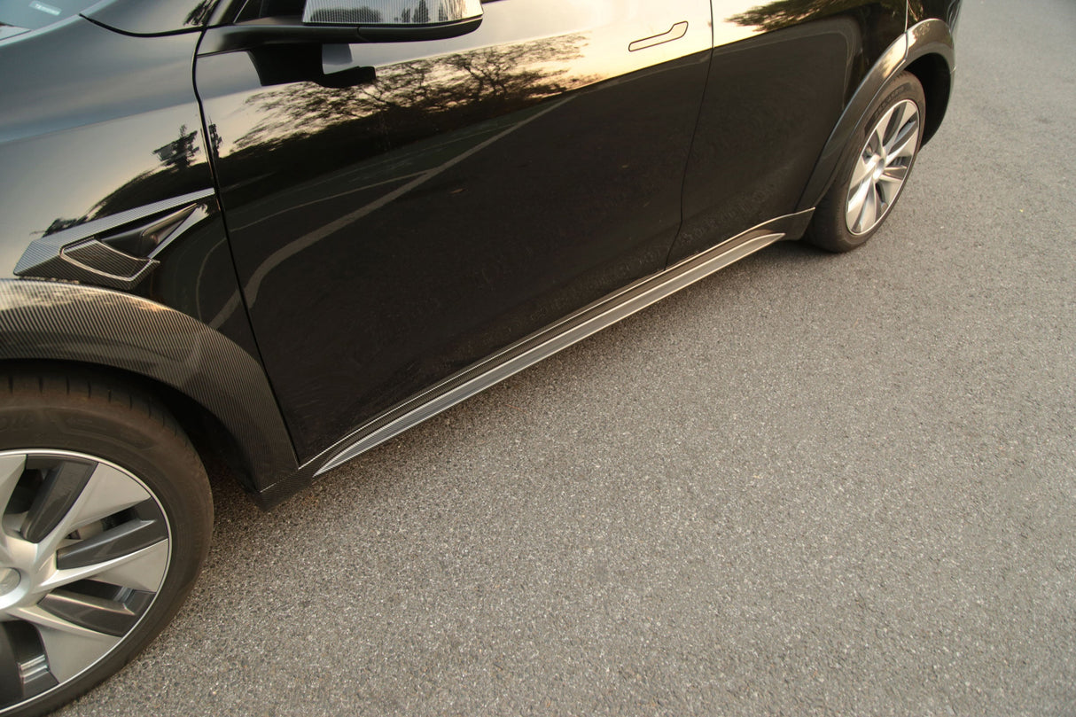(Patented ABS) For 20-24 Tesla Model Y Side Skirt Extension Splitter Lip