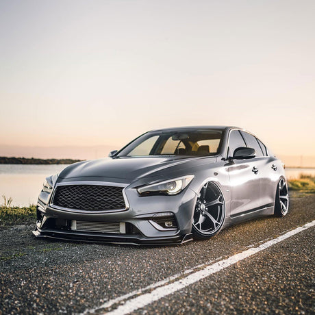 (Patented ABS) For 18-24 Infiniti Q50 Base Luxe Front Bumper Lip