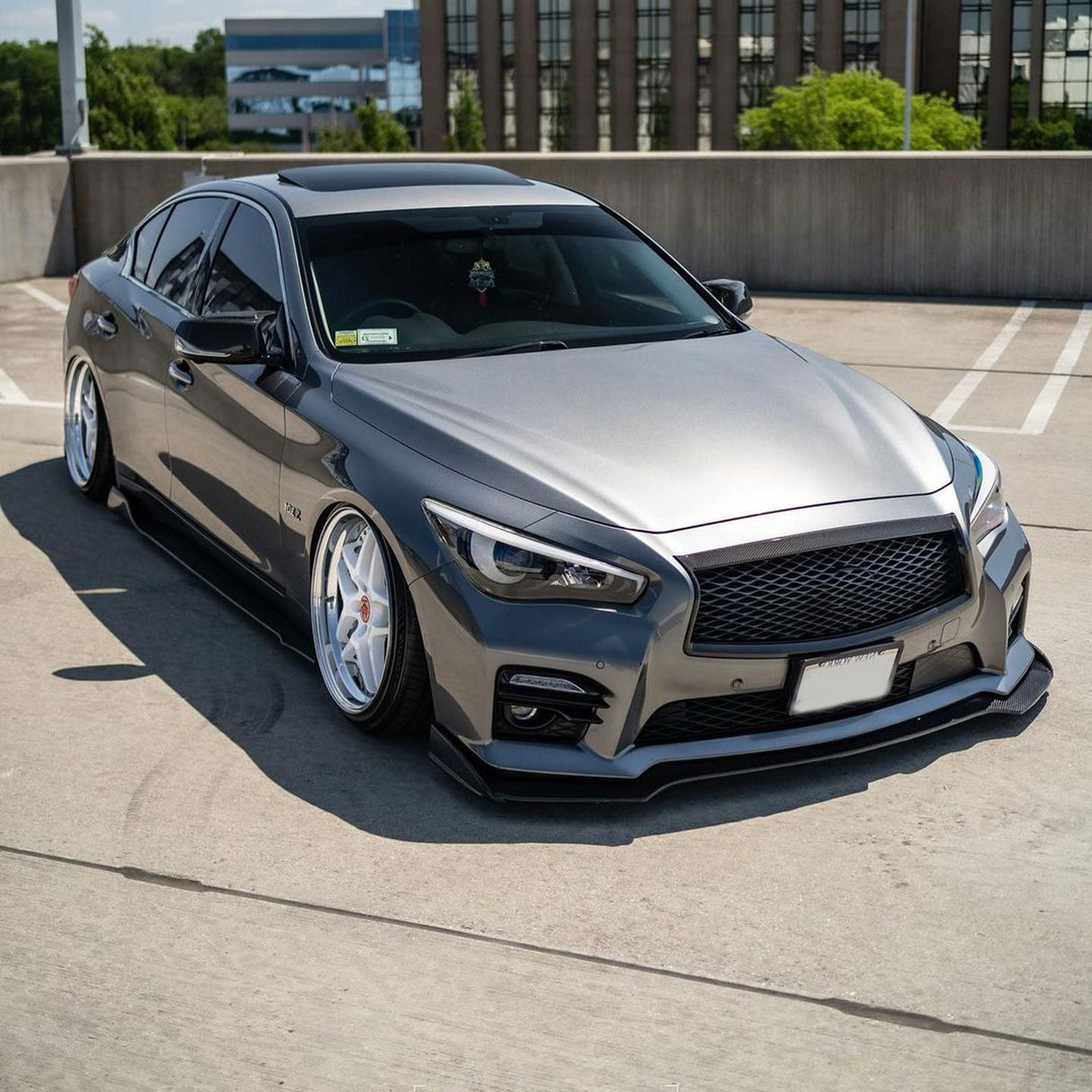 (Patented ABS) For 14-17 Infiniti Q50 Sport Model Front Bumper Lip