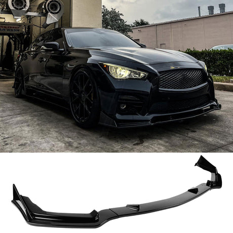 (Patented ABS) For 14-17 Infiniti Q50 Sport Model Front Bumper Lip
