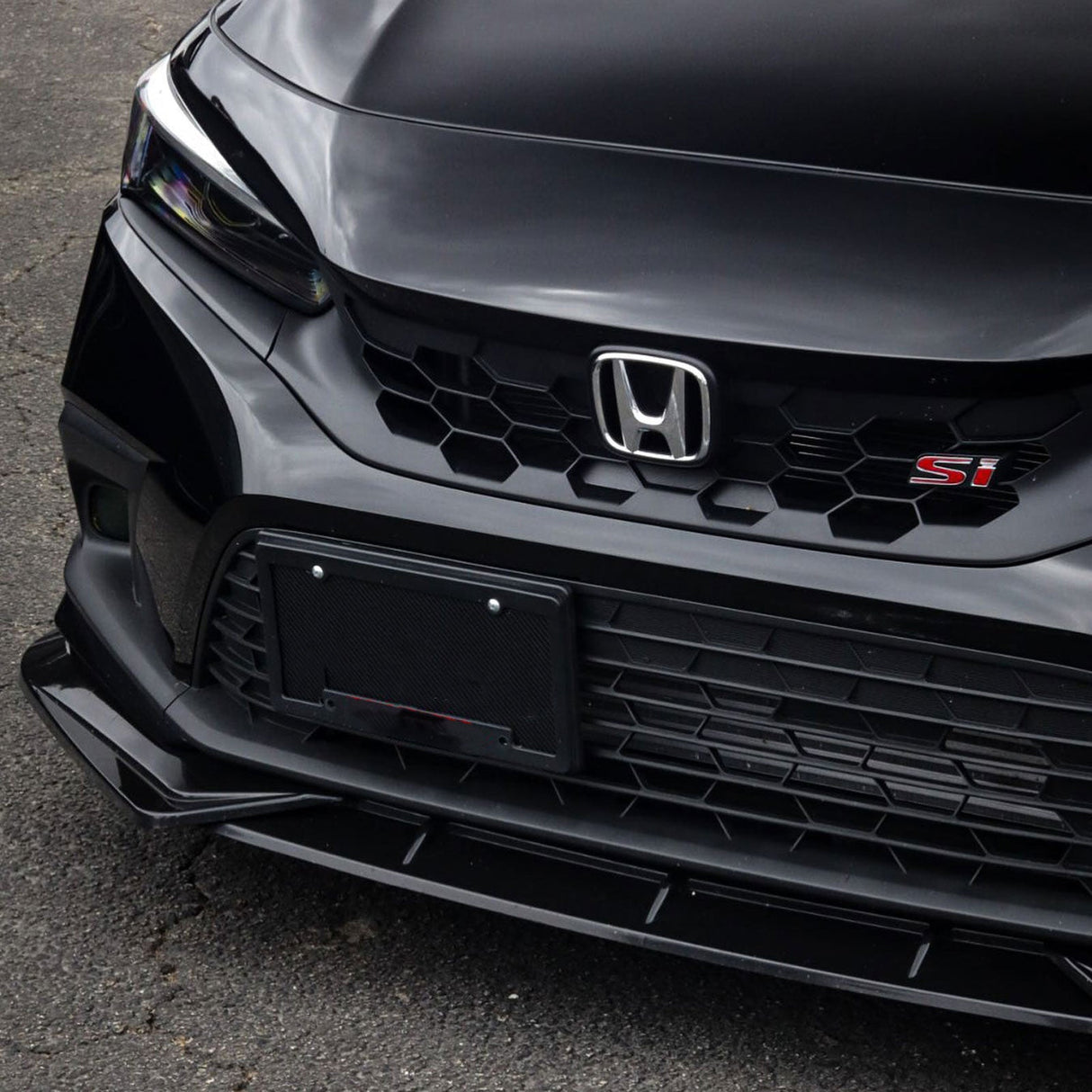 (Patented ABS) For 22-24 Honda Civic LX EX Si JDM Front Bumper Lip Splitter 3pc Style