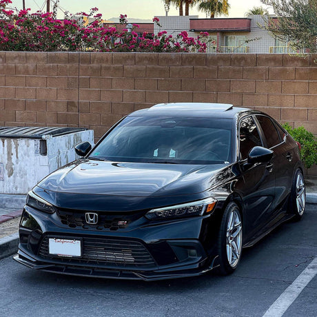 (Patented ABS) For 22-24 Honda Civic LX EX Si JDM Front Bumper Lip Splitter 3pc Style