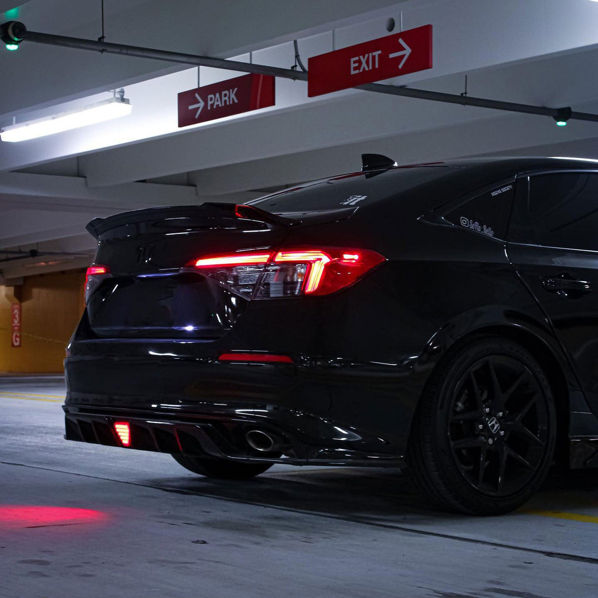 (Patented ABS) For 22-25 Honda Civic Sedan Rear Diffuser LED