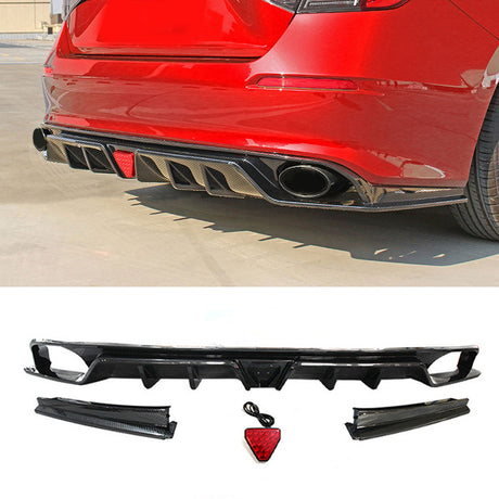 (Patented ABS) For 22-25 Honda Civic Sedan Rear Diffuser LED