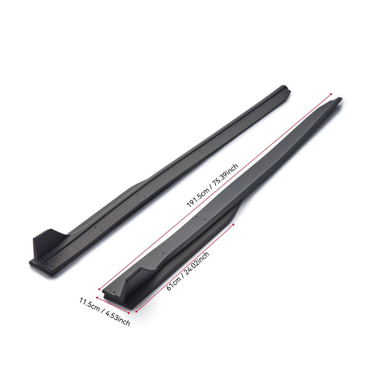 (Patented ABS) For 15-23 Ford Mustang GT500 Style Side Skirts Extension Splitter W/ Winglet