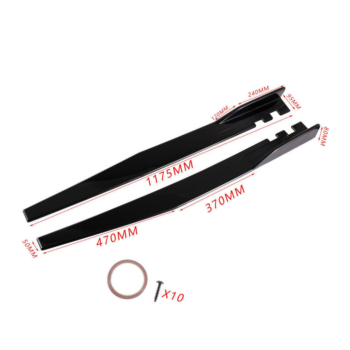(Patented ABS) 46" Side Skirts For Infiniti Q50
