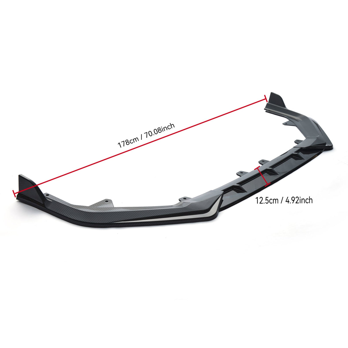 (Patented ABS) For 22-24 Honda Civic LX EX Si JDM Front Bumper Lip Splitter 3pc Style