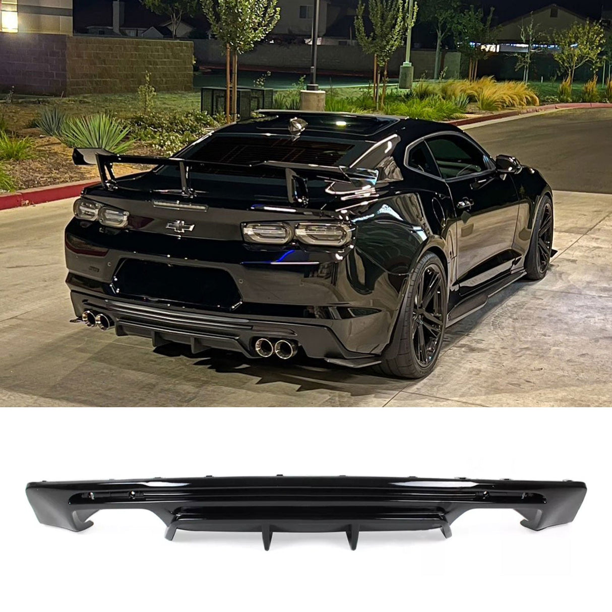 (Patented ABS) For 16-24 Chevy Camaro LT SS RS Rear Diffuser