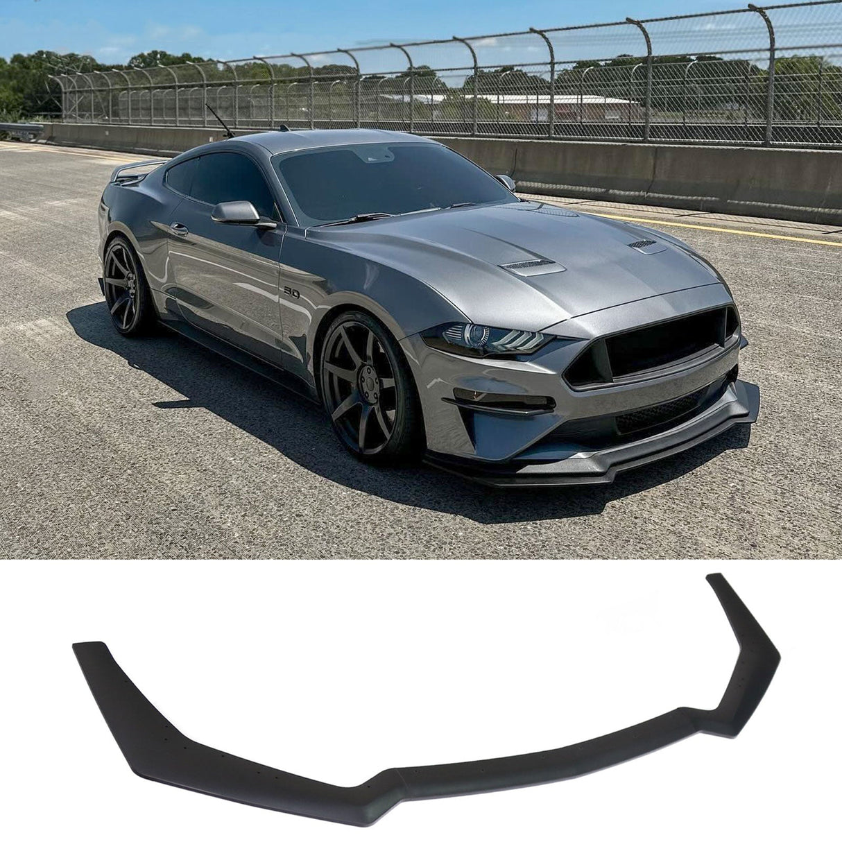 (Patented ABS) For 18-23 Mustang Front Bumper Lip Splitter