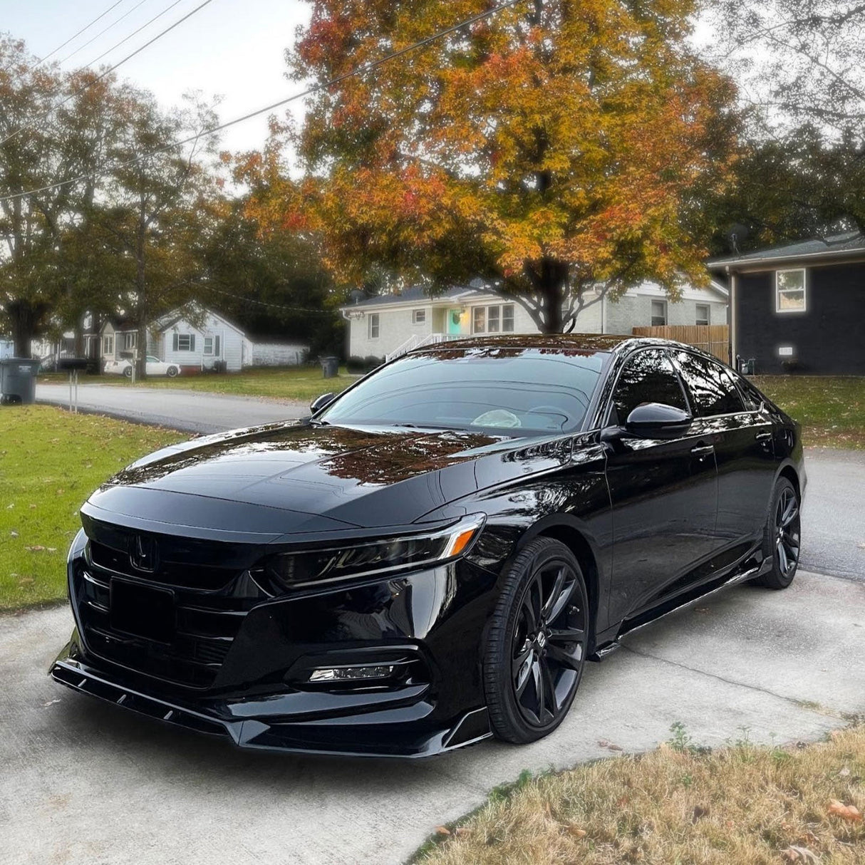 (Patented ABS) For 18-20 Accord Front Bumper Lip Splitter
