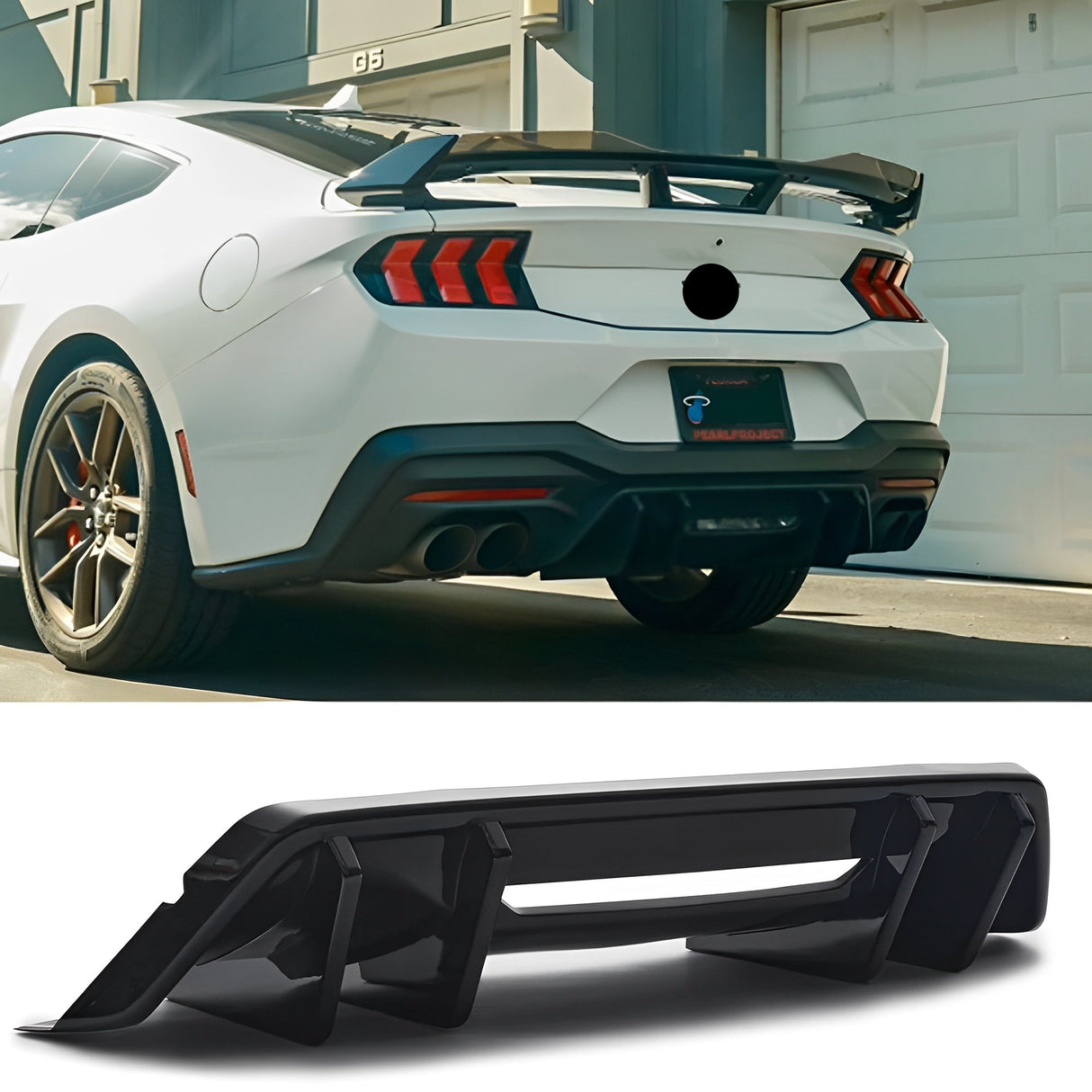 (Patented ABS) For 24-25 Ford Mustang Rear Bumper Diffuser B Style