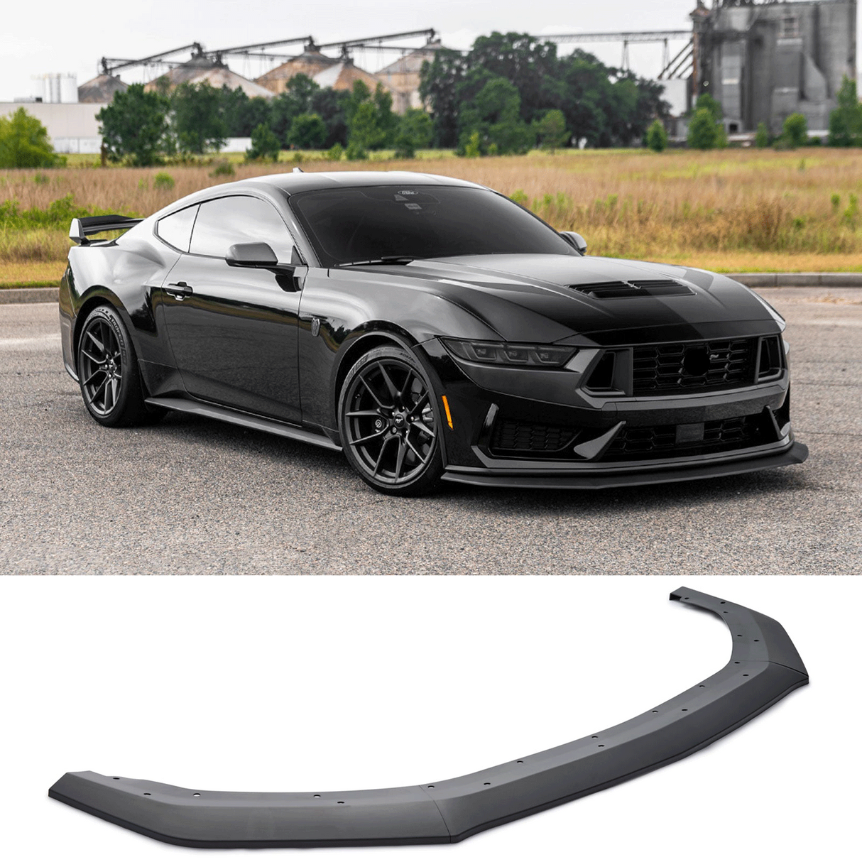 (Patented ABS) For 24-25 Ford Mustang Front Bumper Lip Splitter 3PCS