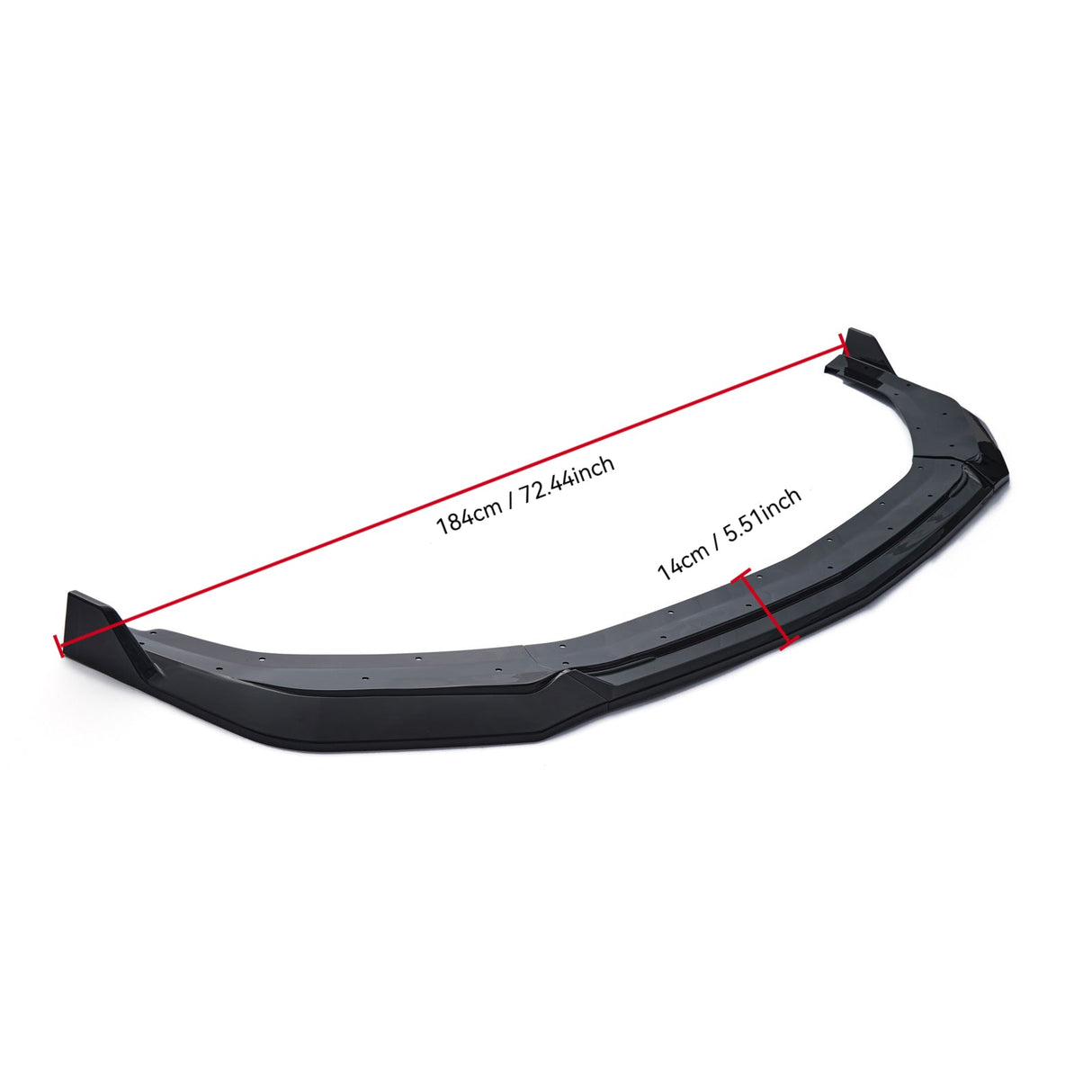 (Patented ABS) For 24-25 Ford Mustang EcoBoost GT Front Bumper Lip Splitter 3PCS