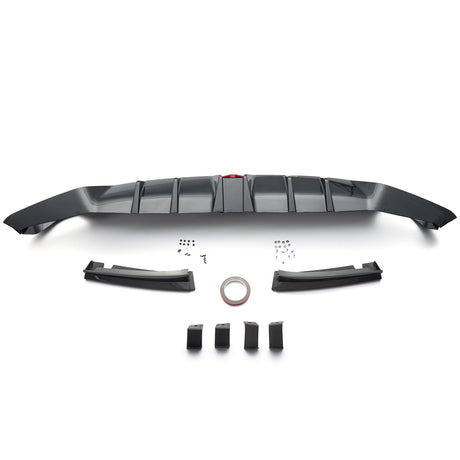 (Patented ABS) For 18-22 Accord Upgrade Rear Bumper Diffuser W/LED