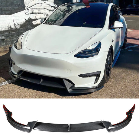 (Patented ABS) For 20-24 Tesla Model Y Front Bumper Lip Splitter