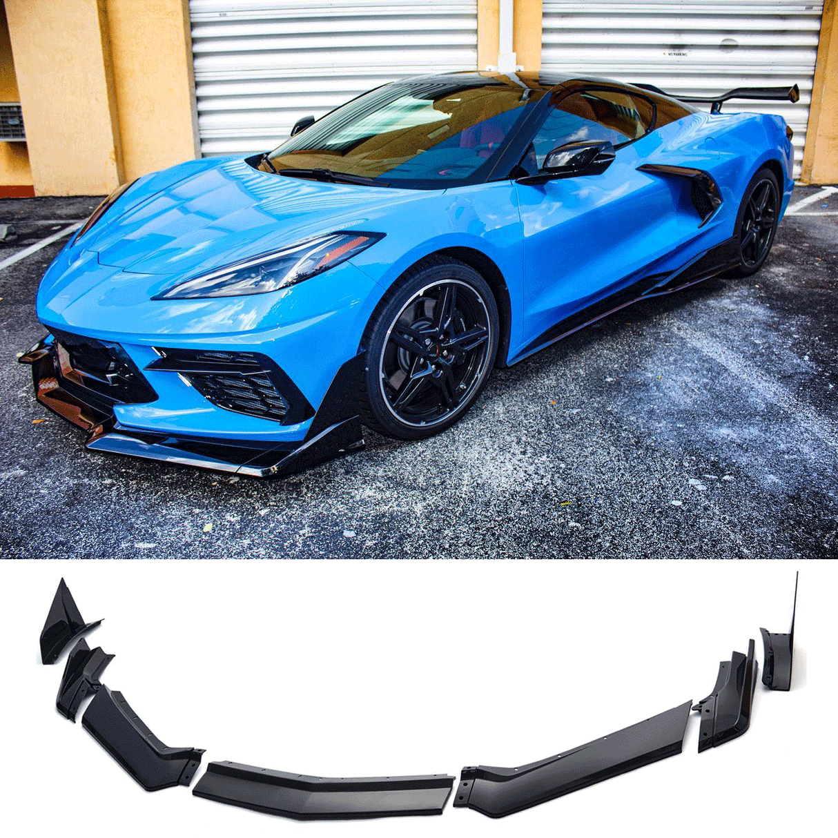 (Patented ABS) For 20-25 Chevrolet Corvette C8 Z51 Front Bumper Lip Splitter