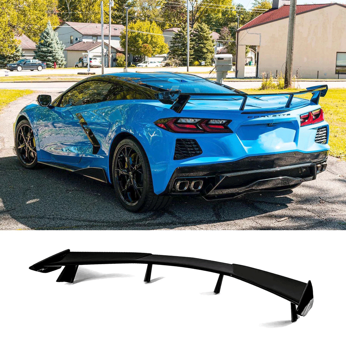 (Patented ABS) For 20-25 Chevrolet Corvette C8 Rear High Wing Spoiler
