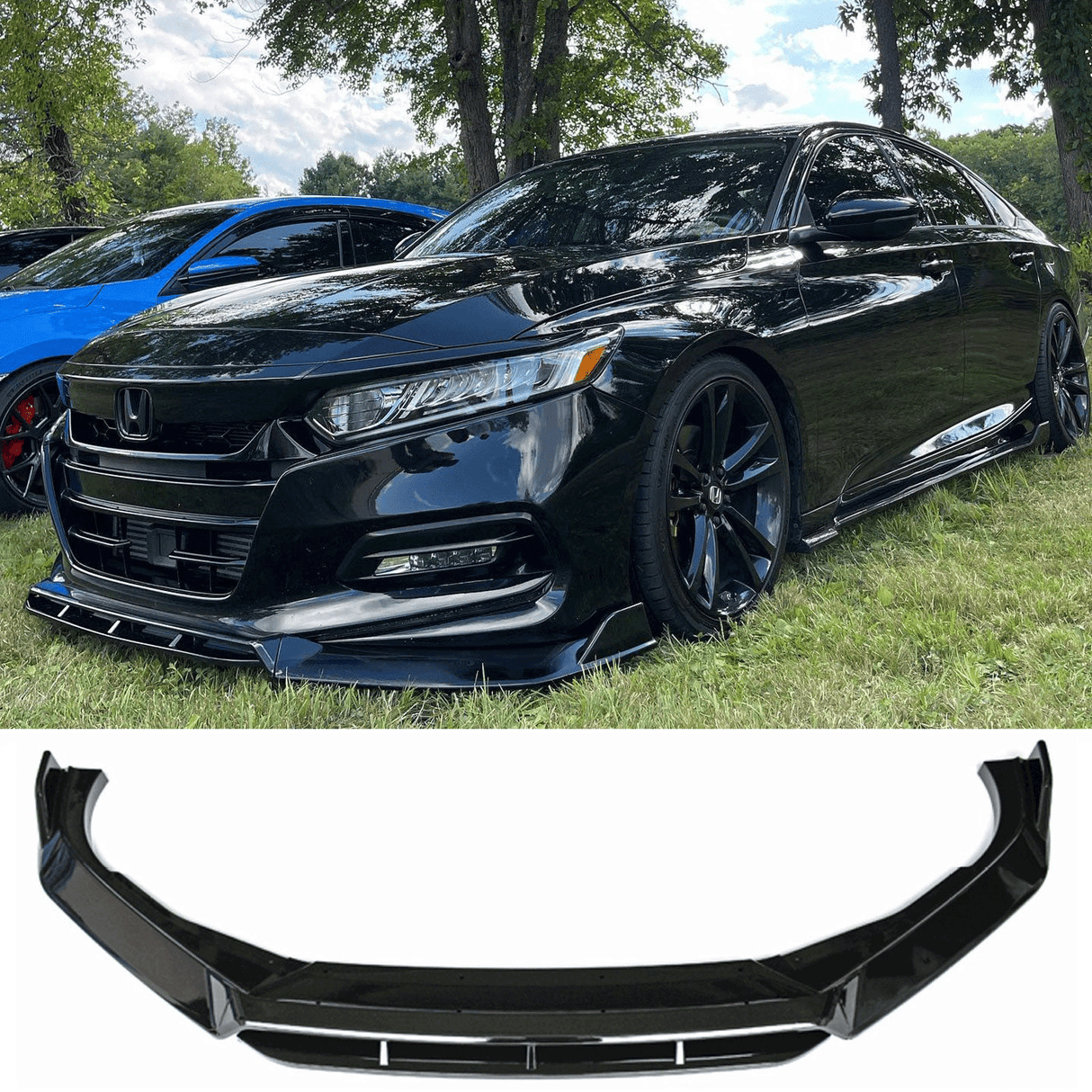 (Patented ABS) For 18-20 Accord Front Bumper Lip Splitter