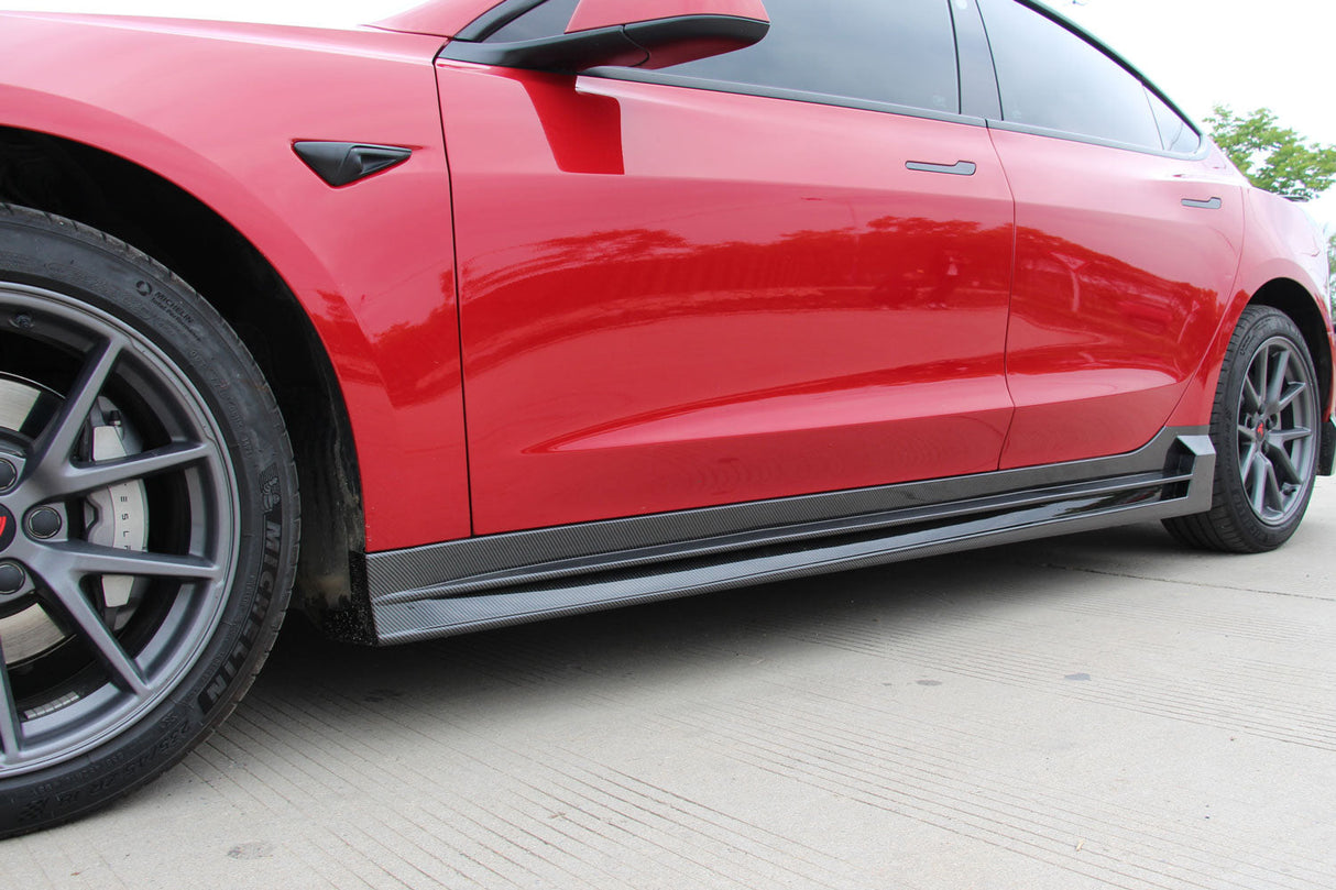 (Patented ABS) For 17-23 Tesla Model 3 Side Skirts