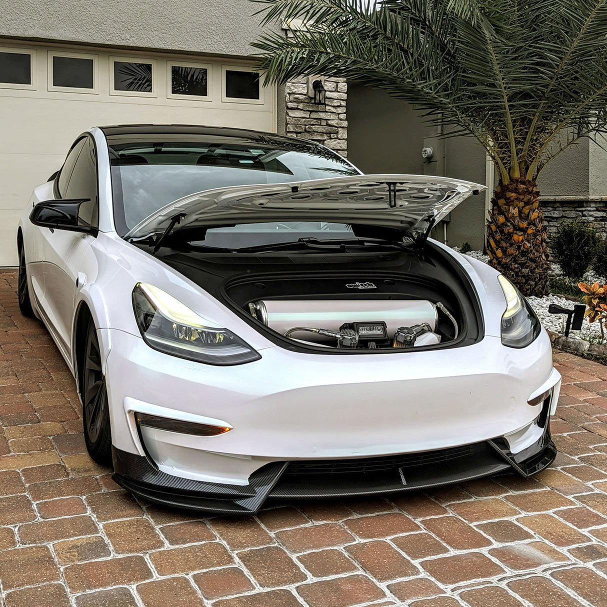 (Patented ABS) For 17-23 Tesla Model 3 Front Bumper Lip Splitter