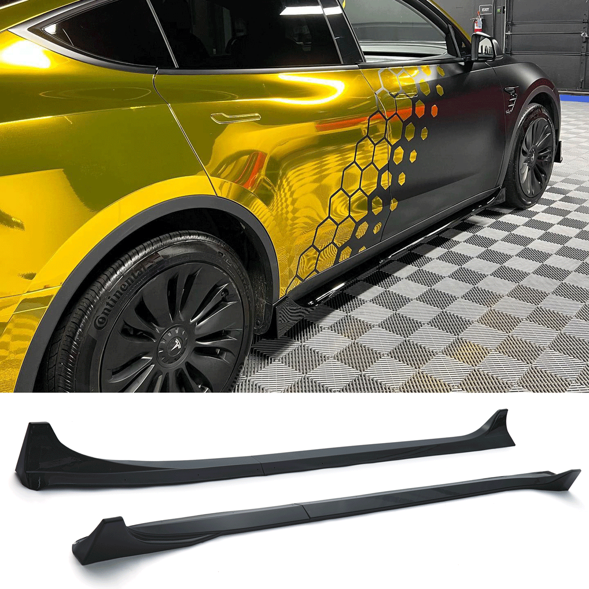 (Patented ABS) For 17-23 Tesla Model 3 Side Skirts Fit