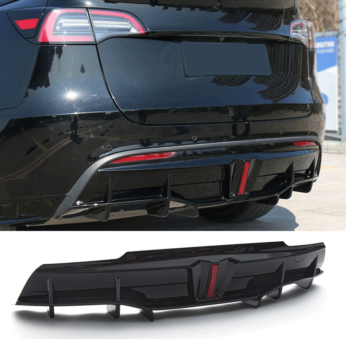 (Patented ABS) For 20-24 Tesla Model Y Rear Diffuser
