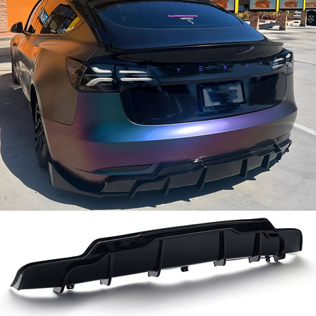 (Patented ABS) For 17-23 Tesla Model 3 Rear Diffuser