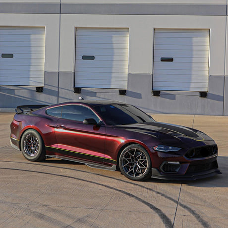(Patented ABS) For 15-23 Ford Mustang GT500 Style Side Skirts Extension Splitter W/ Winglet