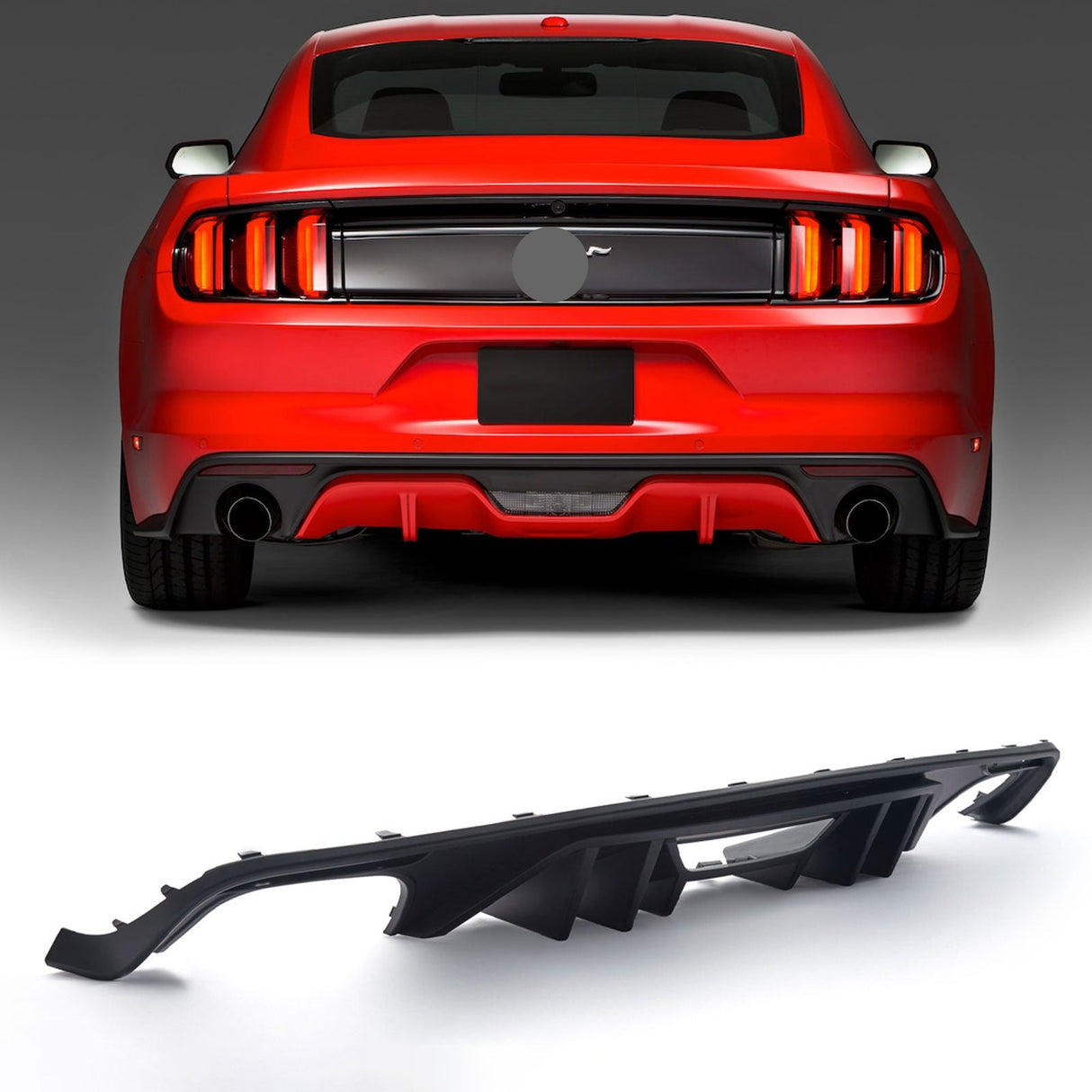 (Patented ABS) For 15-17 Ford Mustang Rear Bumper Diffuser B Style