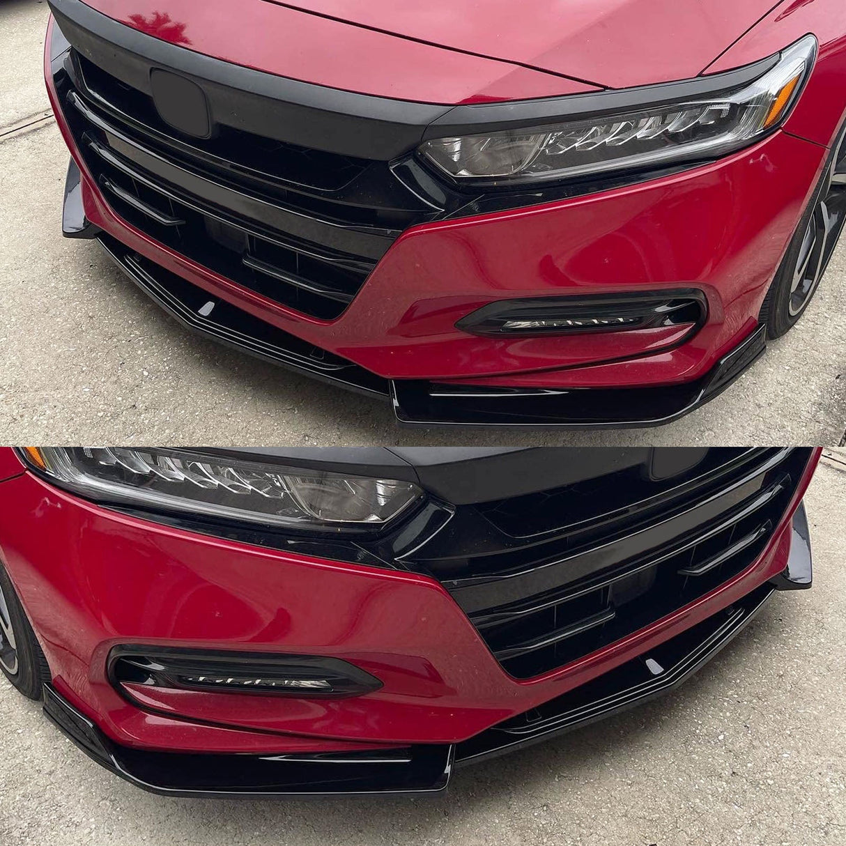 (Patented ABS) For 18-20 Accord Front Bumper Lip Splitter 3pcs