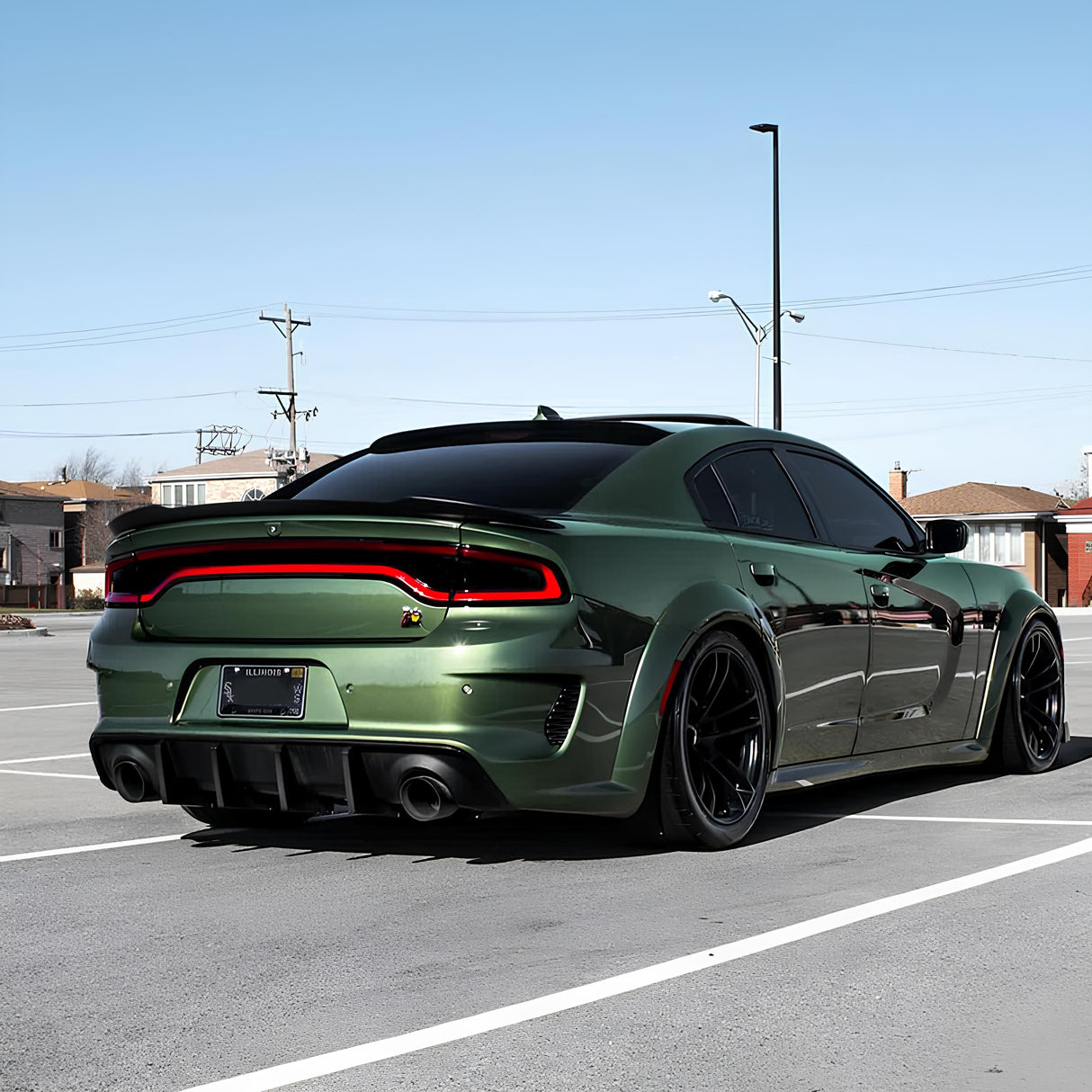 (Patented ABS) For 11-23 Dodge Charger SRT Hellcat Style Rear Trunk Spoiler Wing