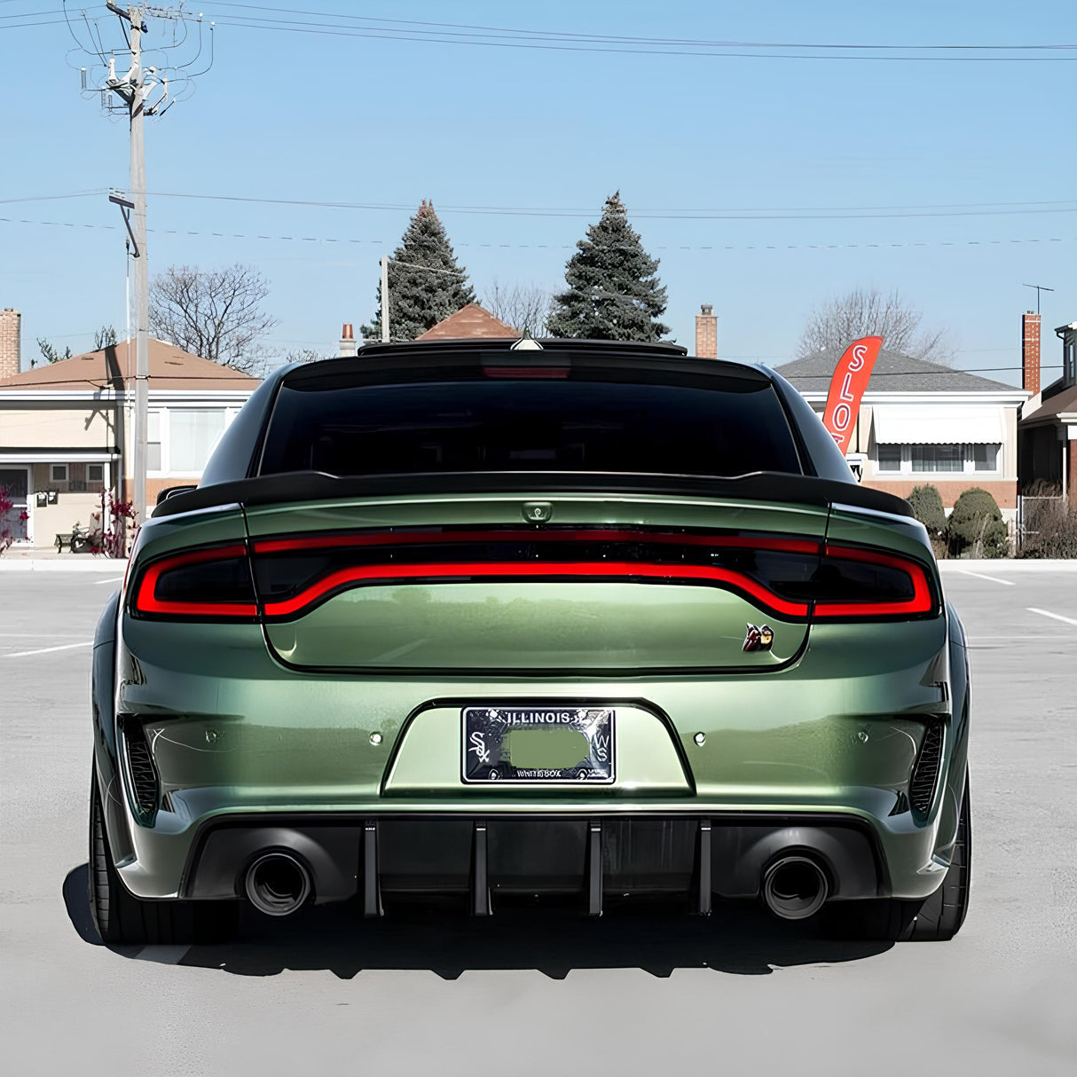 (Patented ABS) For 11-23 Dodge Charger SRT Hellcat Style Rear Trunk Spoiler Wing
