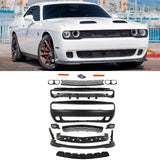 (Patented ABS) For 2015-2023 Dodge Challenger Full Front Bumper Cover Grille Lip Hellcat Style