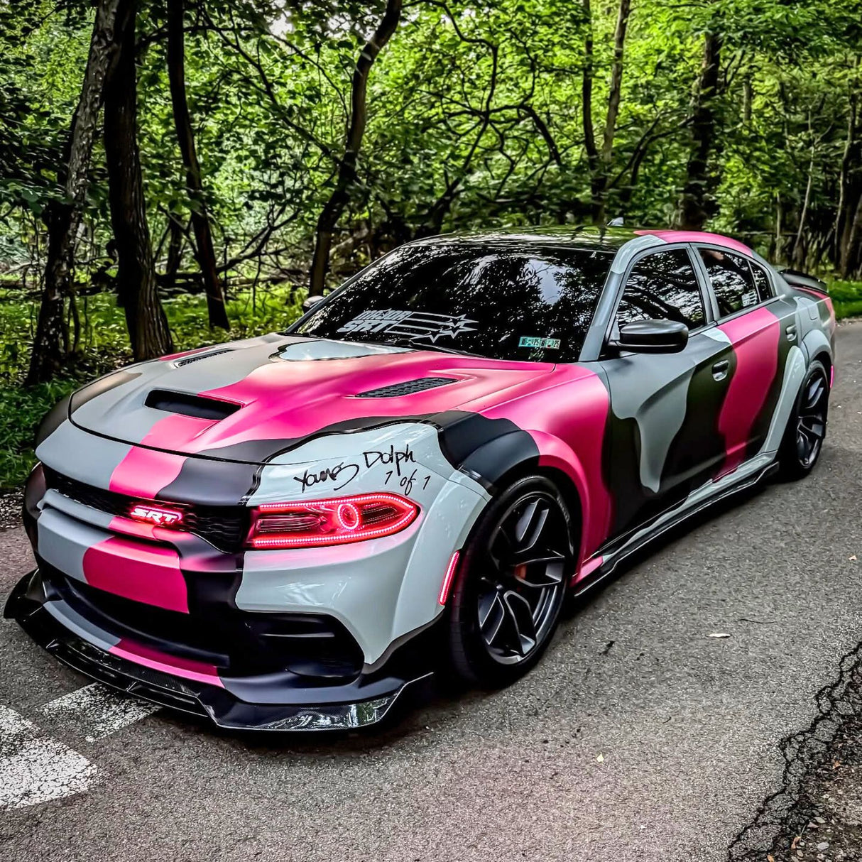 (Patented ABS) For 20-23 Dodge Charger Widebody Front Bumper Lip Splitter