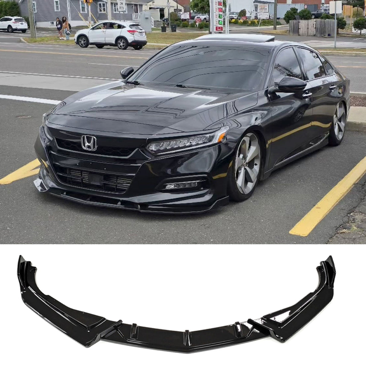 (Patented ABS) For 18-20 Accord Front Bumper Lip Splitter 3pcs