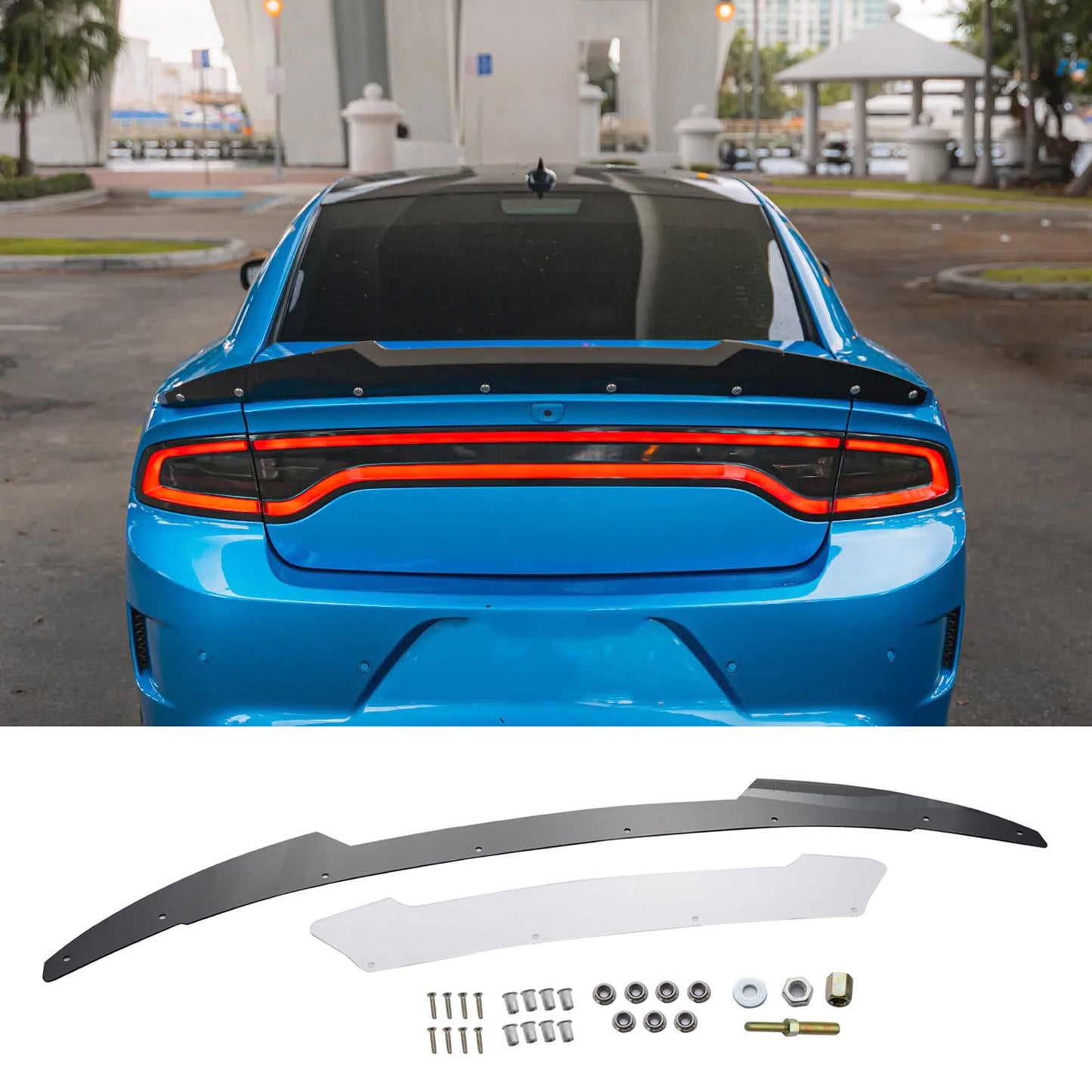 For 15-23 Dodge Charger Rear WickerBill Spoiler