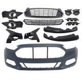 (Patented ABS) Front Bumper Cover & Grill W/ Fog Light Covers For 2013-2016 Ford Fusion
