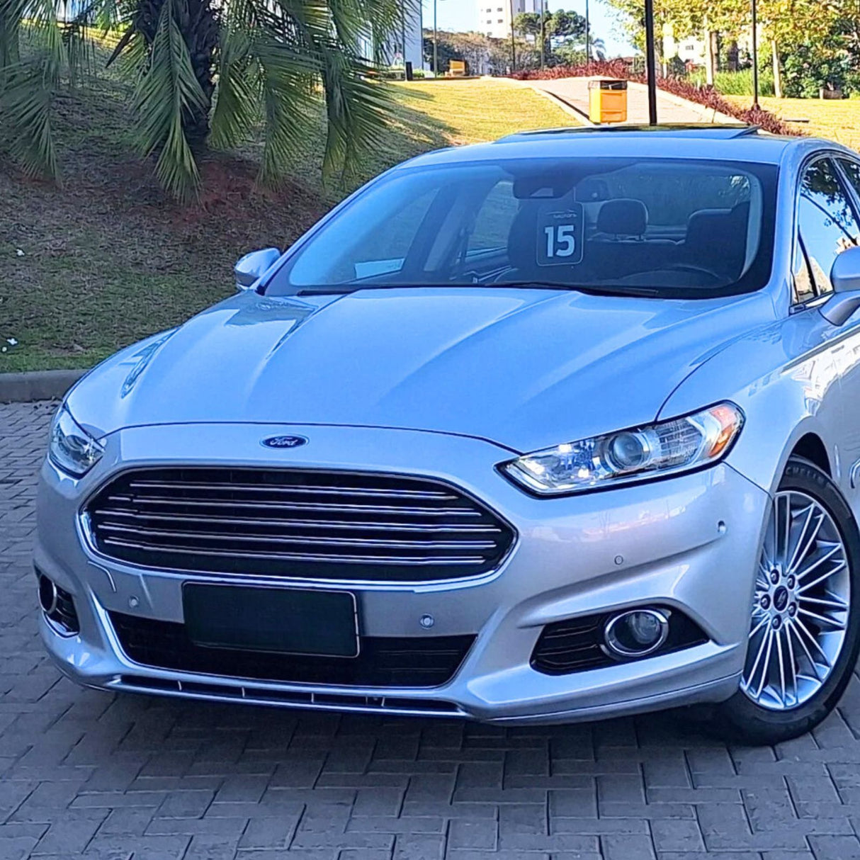 (Patented ABS) Front Bumper Cover & Grill W/ Fog Light Covers For 2013-2016 Ford Fusion