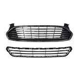 (Patented ABS) Front Bumper Cover & Grill W/ Fog Light Covers For 2013-2016 Ford Fusion