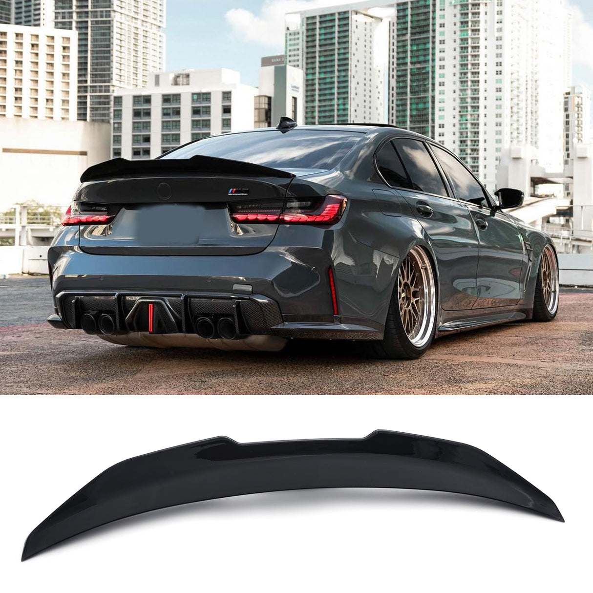 (Patented ABS) For 2019-2025 BMW G20 330i M340i G80 M3 Rear Spoiler PSM Style
