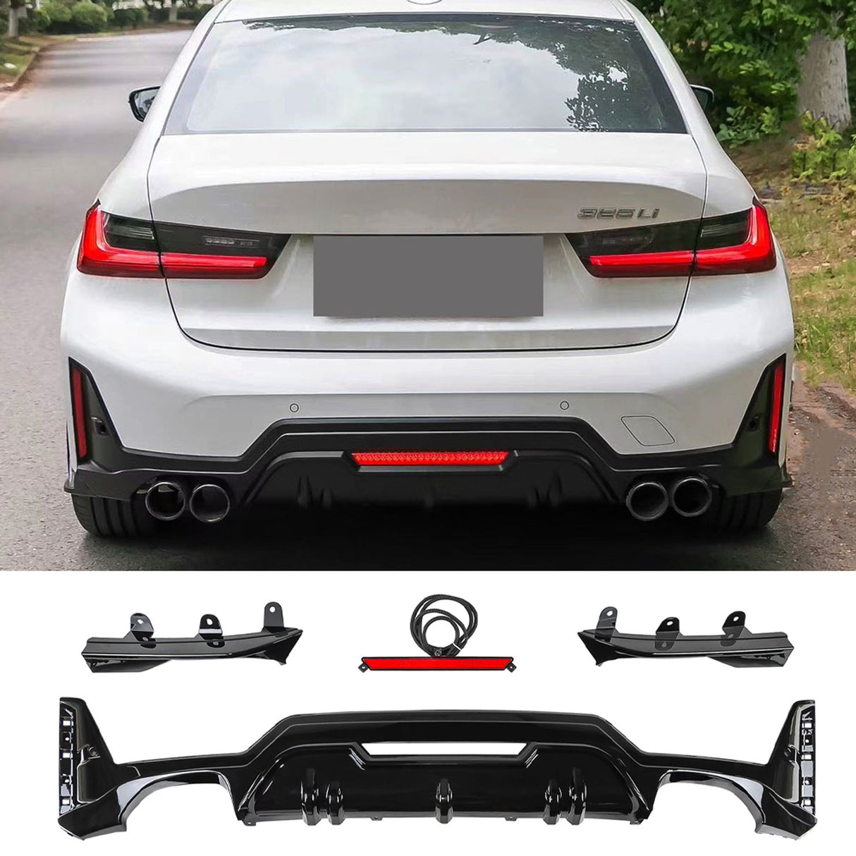 (Patented ABS) For 2022-2025 BMW 3 Series G20 Rear Diffuser