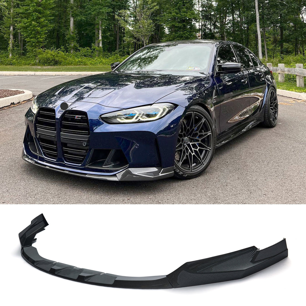 (Patented ABS) For 21-25 BMW G80 M3 G82 M4 Front Bumper Lip Splitter 3D Style